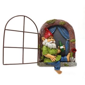 New Dwarf window door ornaments creative resin courtyard garden tree hanging landscape decoration crafts