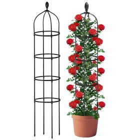 2 Packs Garden Obelisk Trellis 5.9FT Plants Tower for Climbing Plants Flower Vegetable Vine