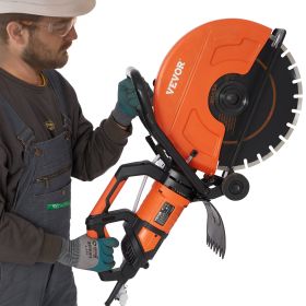 VEVOR Electric Concrete Saw, 16 in, 3200 W 15 A Motor Circular Saw Cutter with Max. 6 in Adjustable Cutting Depth, Wet Disk Saw Cutter Includes Water