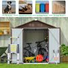 Shed 6' x 4' Outdoor Storage Shed Organizer, Garden Tool House for Backyard