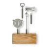 Better Homes & Gardens 5-Piece Stainless Steel Bar Tool Set in Wooden Block