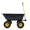 Folding car Poly Garden dump truck with steel frame, 10 inches. Pneumatic tire, black