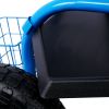 Rolling Garden Scooter Garden Cart Seat with Wheels and Tool Tray, 360 Swivel Seat,Blue