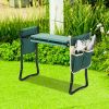 Heavy Duty Foldable Garden Kneeler and Seat Gardening Bench with Two Tool Pouches and 6" Widen Soft Kneeling Pad