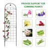 4 Pack Metal Garden Trellis for Climbing Plants Outdoor 86.7'' x 19.7'' Rustproof Plant Support Rose Trellis Netting Trellis Black