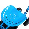 Rolling Garden Scooter Garden Cart Seat with Wheels and Tool Tray, 360 Swivel Seat,Blue