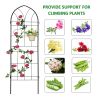 2 Pack Metal Garden Trellis 78.7" x 19.7" Rustproof Trellis for Climbing Plants Outdoor Flower Support Black