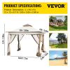 VEVOR Outdoor Canopy Gazebo Tent, Portable Canopy Shelter with 12'x12' Large Shade Tents for Parties, Backyard, Patio Lawn and Garden, 4 Sandbags, Car