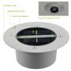 Solar LED Disk Lights IP44 Water-Resistant Light Sensor Lawn Light Auto On/Off Light Built in for Garden Yard Deck Path