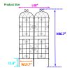 2 Pack Metal Garden Trellis 86.7" x 19.7" Rustproof Trellis for Climbing Plants Outdoor Flower Support Black