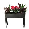 Elevated garden bed, metal elevated outdoor flowerpot box, suitable for backyard and terrace, large flowerpot, suitable for vegetable and flower book,