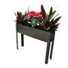 Elevated garden bed, metal elevated outdoor flowerpot box, suitable for backyard and terrace, large flowerpot, suitable for vegetable and flower book,