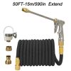 1pc High Pressure Thickened Car Washing Hose; Garden Water Pipe Metal Water Gun Nozzle; Retractable Water Hose Car Washing Tool Set