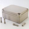 GAJING Waterproof IP67 Dustproof PS Plastic Junction Conduit Box Universal Electric Project Enclosure Pale Gray with Mounting Plate