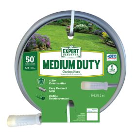 Expert Gardener 50 foot Medium Duty Garden Hose Gray (Brand: Expert Gardener)