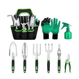 Garden Supplies Household Soil Loosening Shovel Planting Gardening Tools (Color: Green, Type: 9 Pcs)