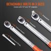 Mechanical Dual Range Scales Torque Wrench Kit with Adapters Extension Rod