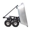 Folding car Poly Garden dump truck with steel frame, 10 inches. Pneumatic tire