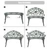 Aluminum Patio Outdoor Garden Bench Chair Loveseat Cast