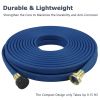 FLORIAX Garden Flat Soaker Hose 1/2 in  More Water Leakage;  Heavy Duty;  Metal Hose Connector Ends;  Save 80% Water Great for Flower beds;  Seedling;