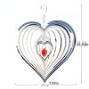 1Pack, 3D Rotating Wind Chime Wind Rotating Ornament Home Garden Decoration Red Heart Love Pendant 20CM/7.87in, Garden Patio Decoration, Commemorate T