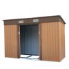 4.2' x 9.1' Outdoor Backyard Garden Metal Storage Shed for Utility Tool Storage