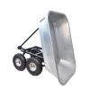 Folding car Poly Garden dump truck with steel frame, 10 inches. Pneumatic tire