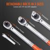 Mechanical Dual Range Scales Torque Wrench Kit with Adapters Extension Rod