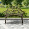 Aluminum Patio Outdoor Garden Bench Chair Loveseat Cast