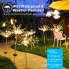 2Pcs Solar Powered Starburst Lights 240 LEDs Firework Lamp Garden Path Decor Lights