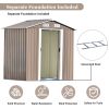 Patio 6ft x4ft Bike Shed Garden Shed; Metal Storage Shed with Lockable Door; Tool Cabinet with Vents and Foundation for Backyard; Lawn; Garden