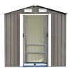 Patio 6ft x4ft Bike Shed Garden Shed; Metal Storage Shed with Adjustable Shelf and Lockable Door; Tool Cabinet with Vents and Foundation for Backyard;