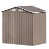 Patio 6ft x4ft Bike Shed Garden Shed; Metal Storage Shed with Lockable Door; Tool Cabinet with Vents and Foundation for Backyard; Lawn; Garden