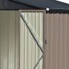 Patio 8ft x6ft Bike Shed Garden Shed; Metal Storage Shed with Lockable Doors; Tool Cabinet with Vents and Foundation Frame for Backyard; Lawn; Garden