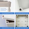 GAJING Waterproof IP67 Dustproof PS Plastic Junction Conduit Box Universal Electric Project Enclosure Pale Gray with Mounting Plate