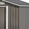 Patio 6ft x4ft Bike Shed Garden Shed; Metal Storage Shed with Adjustable Shelf and Lockable Door; Tool Cabinet with Vents and Foundation for Backyard;