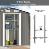 Patio 6ft x4ft Bike Shed Garden Shed; Metal Storage Shed with Adjustable Shelf and Lockable Door; Tool Cabinet with Vents and Foundation for Backyard;