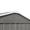 Patio 8ft x6ft Bike Shed Garden Shed; Metal Storage Shed with Adjustable Shelf and Lockable Doors; Tool Cabinet with Vents and Foundation Frame for Ba